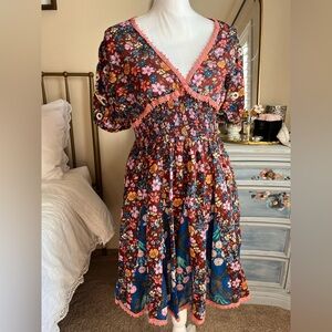 Vibrant Floral Midi Dress